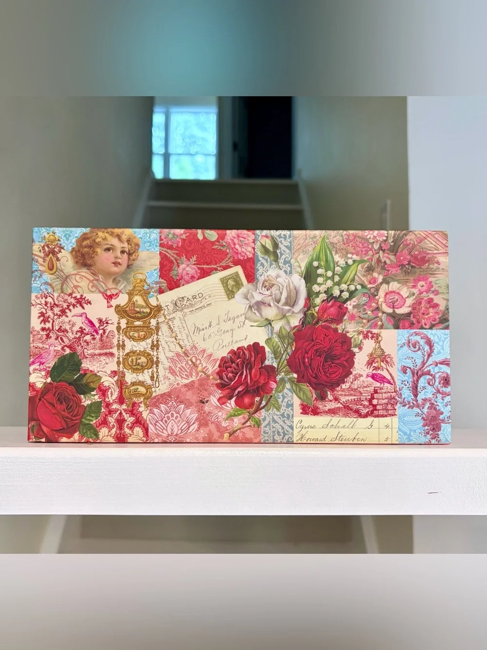 Punch Studio Vintage Floral Jewelry Box Trinket Organizer Keepsake